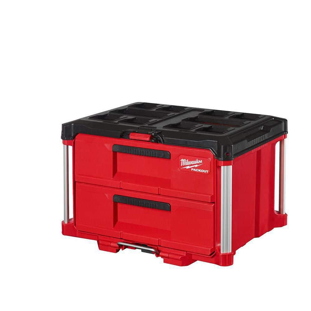 Milwaukee PACKOUT 22 in. 2-Drawer Tool Box with Metal Reinforced Corners 48-22-8442 - The Home Depot