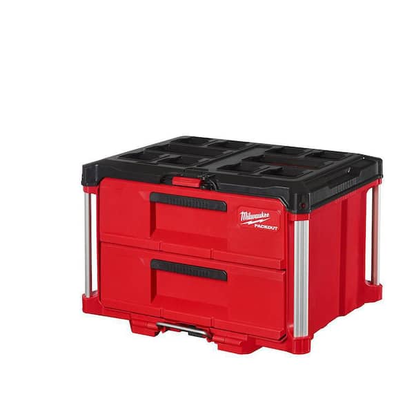 Milwaukee - PACKOUT 22 in. 2-Drawer Tool Box with Metal Reinforced Corners
