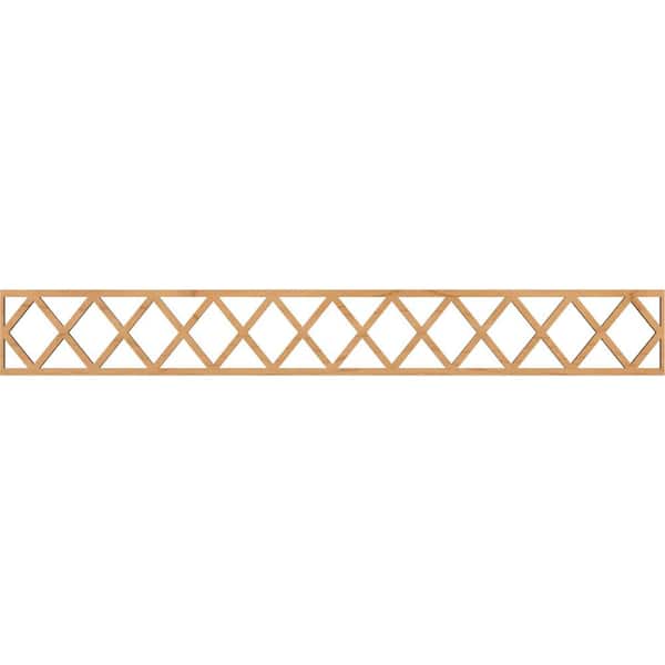 Ekena Millwork Wolford Fretwork 0.25 in. D x 46.5 in. W x 6 in. L Maple Wood Panel Moulding