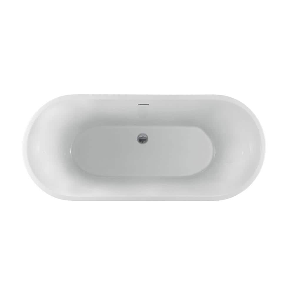 Radcliff 67'' x 29'' Freestanding Soaking Acrylic Bathtub