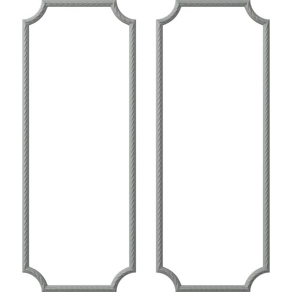 Ekena Millwork 28 in. W x 72 in. H Unfinished Polyurethane Reeded Acanthus Leaf Panel Moulding Kit (Double Panel)