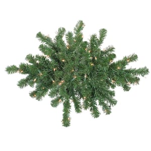 28 ft. Pre-Lit Deluxe Windsor Pine Artificial Christmas Swag with Clear Lights