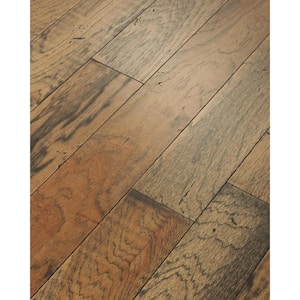 Greenville Journey Hickory 3/8 in. T x 5 in. W Distressed Engineered Hardwood Flooring (23.7 sqft/case)