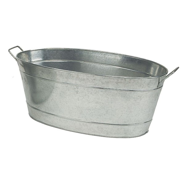 ACHLA DESIGNS 30.5 in. L Large Oval Galvanized Steel Tub