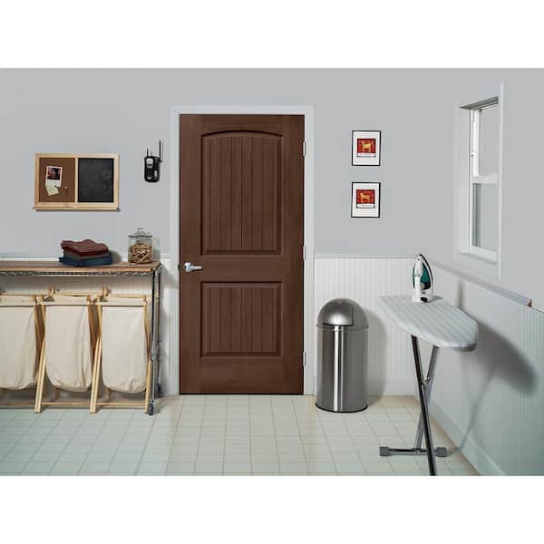 24 in. x 80 in. Santa Fe Milk Chocolate Stain Molded Composite MDF Interior Door Slab