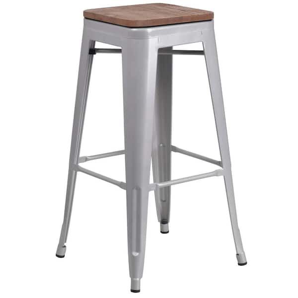 Flash Furniture 30 in. Silver Bar Stool