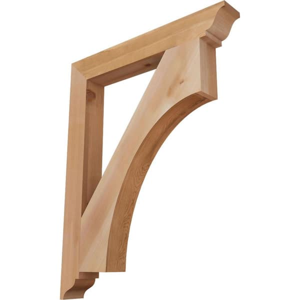 Ekena Millwork 3.5 in. x 38 in. x 30 in. Western Red Cedar Westlake Traditional Smooth Corbel