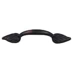 3 in. Center-to-Center Oil Rubbed Bronze Leaf Cabinet Pull (10-Pack)