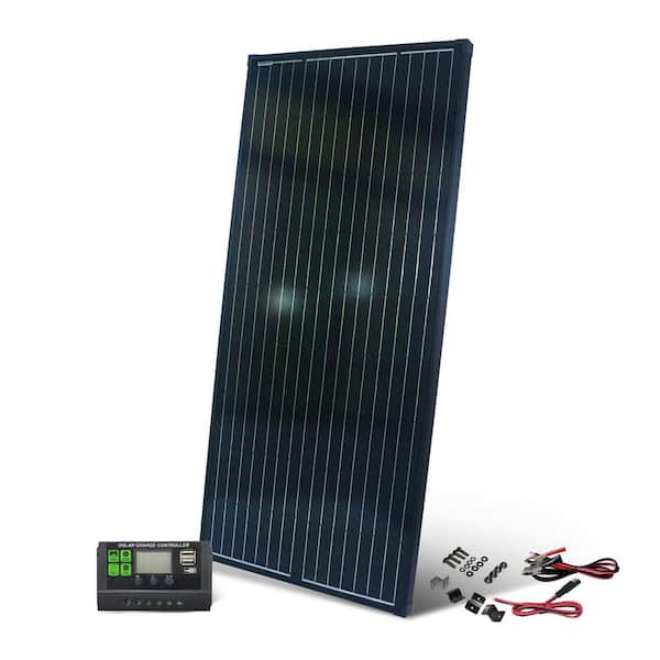 NATURE POWER 215-Watt Monocrystalline Solar Panel with 12-Volt Charge Controller
