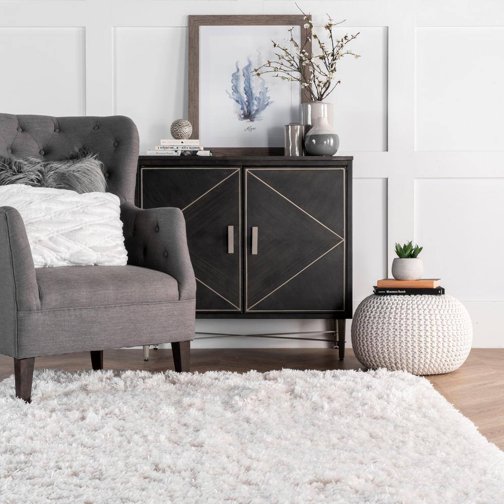 Ivory Bliss Tufted Handmade Shag Rug 4' x 6'