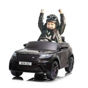 12-Volt Kids Ride On Car Licensed Land Rover Battery Powered Electric Vehicle Toy with Remote Control, Black