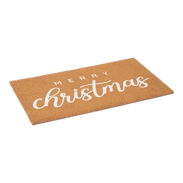 White Classic Christmas Doormat 24" x 36"
