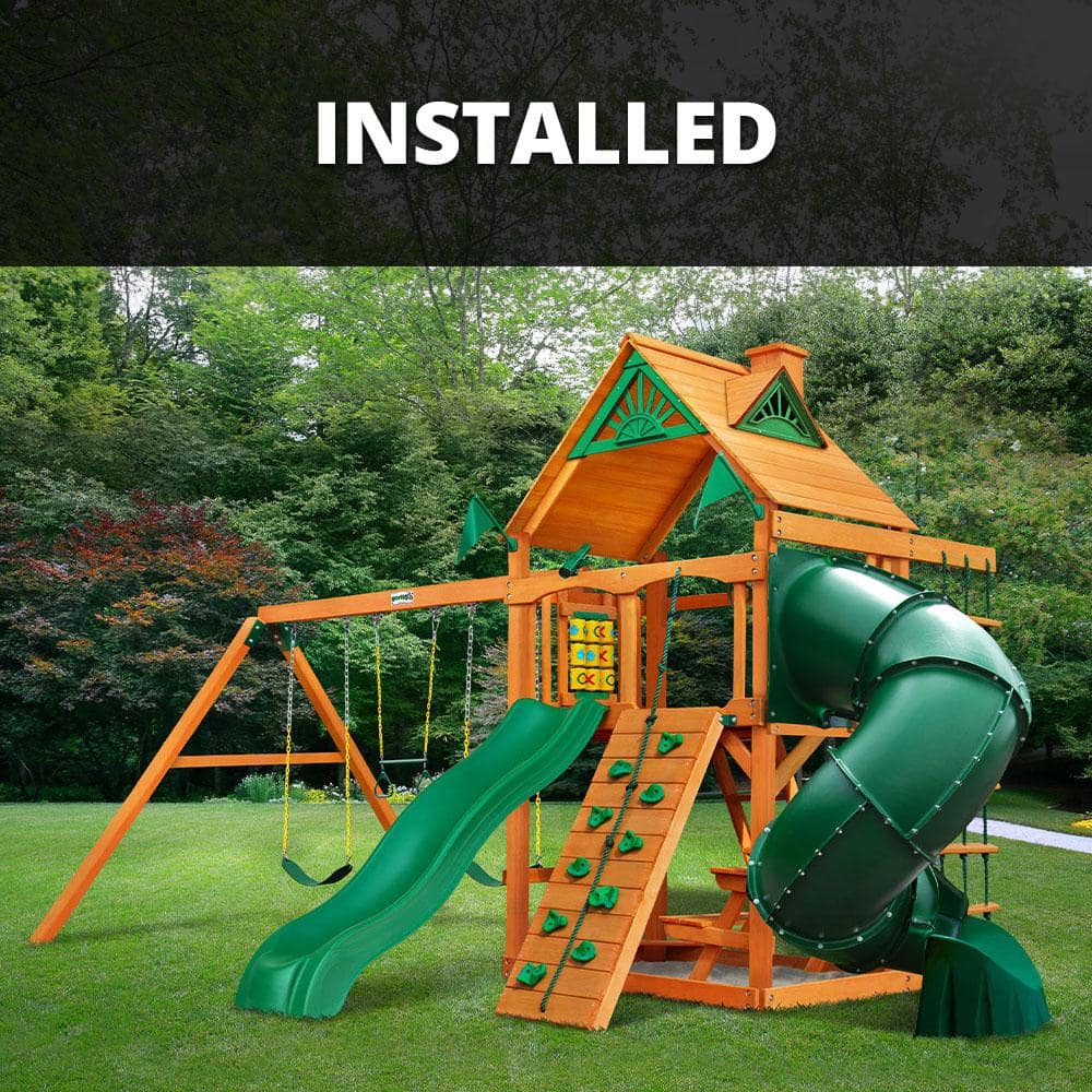 Gorilla Playsets Professionally Installed Mountaineer Wooden Outdoor ...