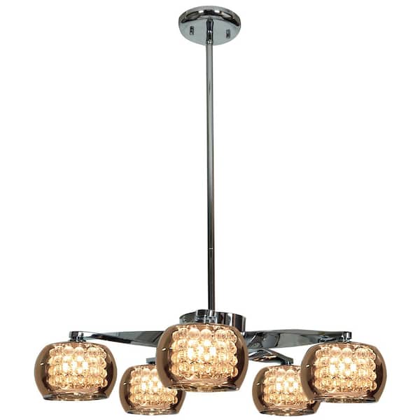 Access Lighting Glam 5-Light Chrome Chandelier