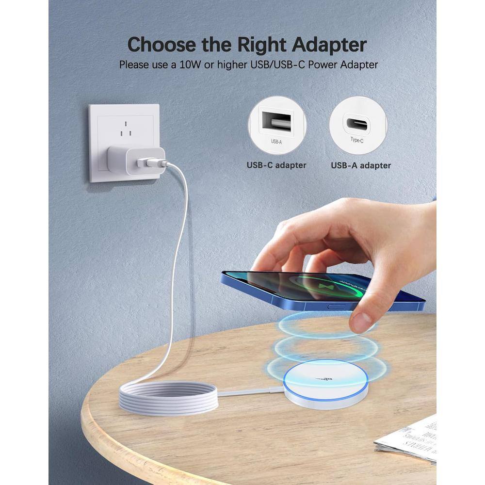 Magnetic Wireless Charger 15 W Apple Mag-Safe Charger LED Magnet Charging Pad Mag Safe Charger with Dual Charging Ports - Thumbnail 3
