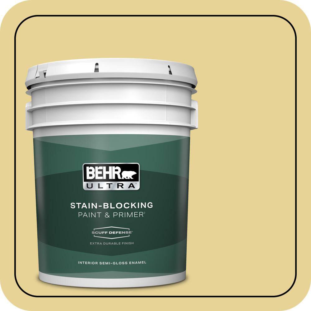 5 gal. #390D-4 Honey Beige Extra Durable Semi-Gloss Enamel Interior Paint & Primer price history on PriceWatchPro