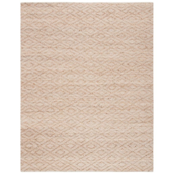 SAFAVIEH Natural Fiber Beige 8 ft. x 10 ft. Diamond Woven Area Rug