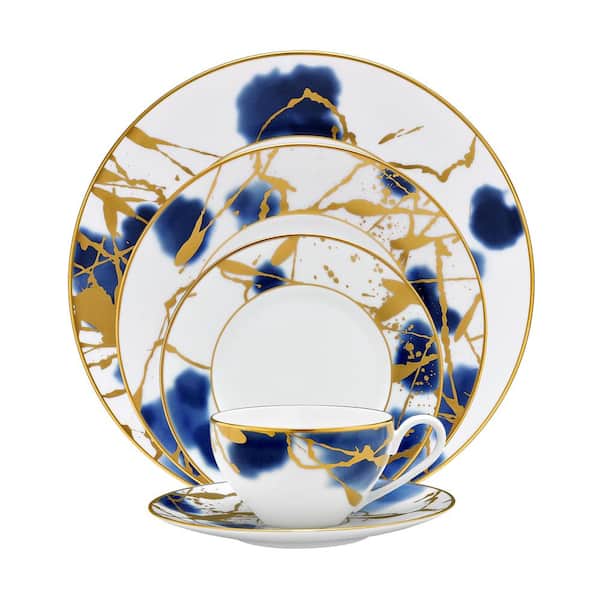 Noritake Jubilant Days Gold 5-Piece Place Setting (Gold) Porcelain, Service for 1
