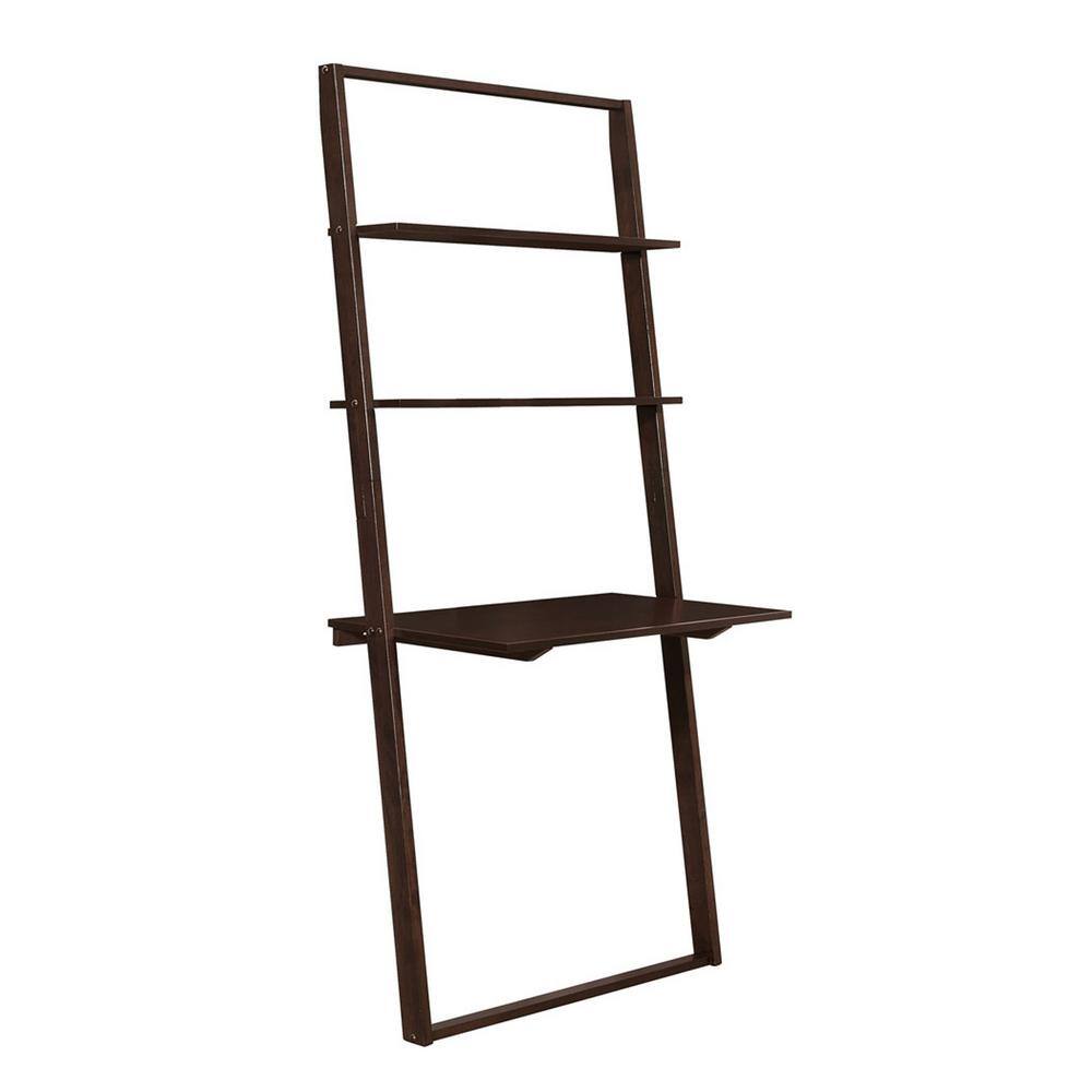4D Concepts 33 in. Rectangular Dark Cappuccino Ladder Desk 10054 The Home Depot