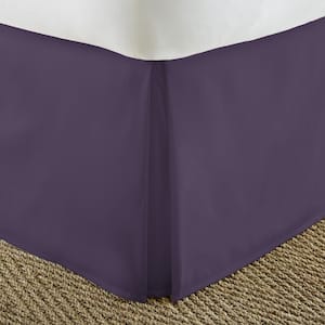 14 in. Purple Solid Twin Bed Skirt