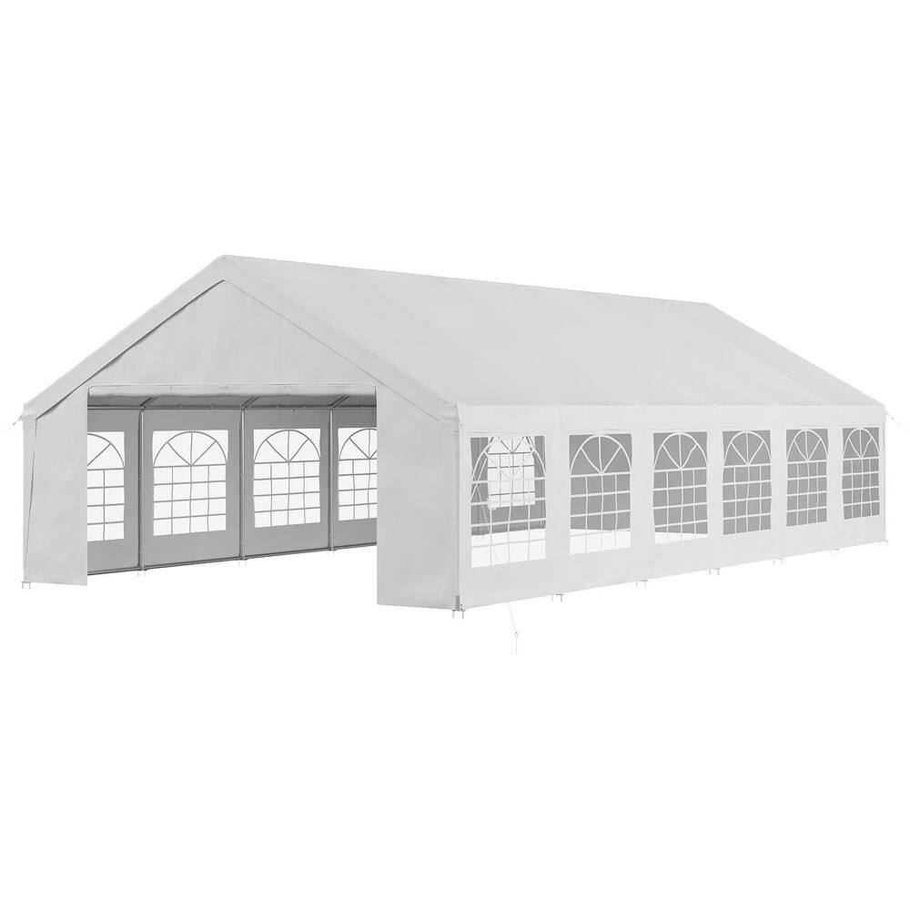 40 ft. x 20 ft. White PE Fabric Outdoor Event Shelter with Zippered Doors and PVC Windows price history on PriceWatchPro