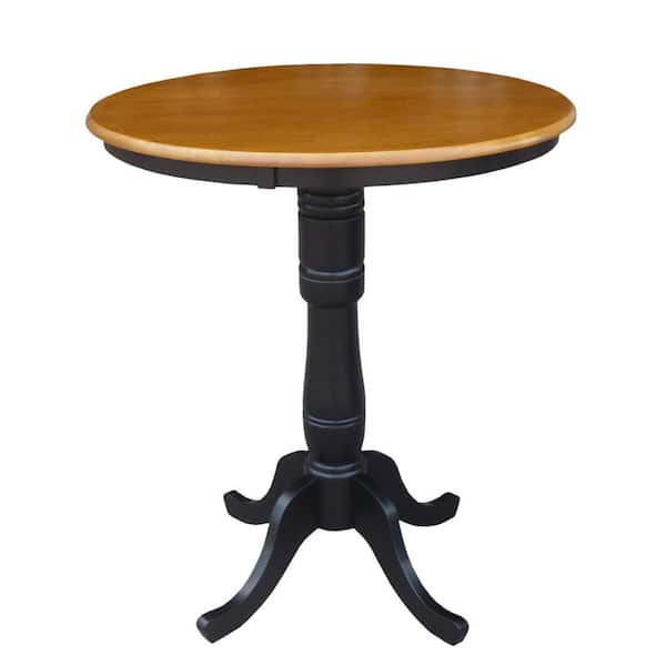International Concepts Black and Cherry Solid Wood Pub/Bar Table
