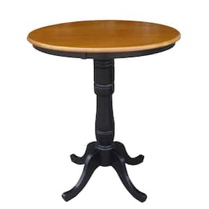 Black and Cherry Solid Wood Pub/Bar Table