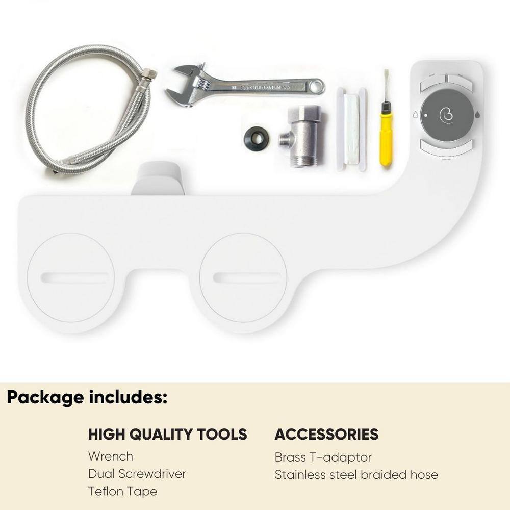Stainless Steel Single Temperature Self-Cleaning Bidet Attachment
