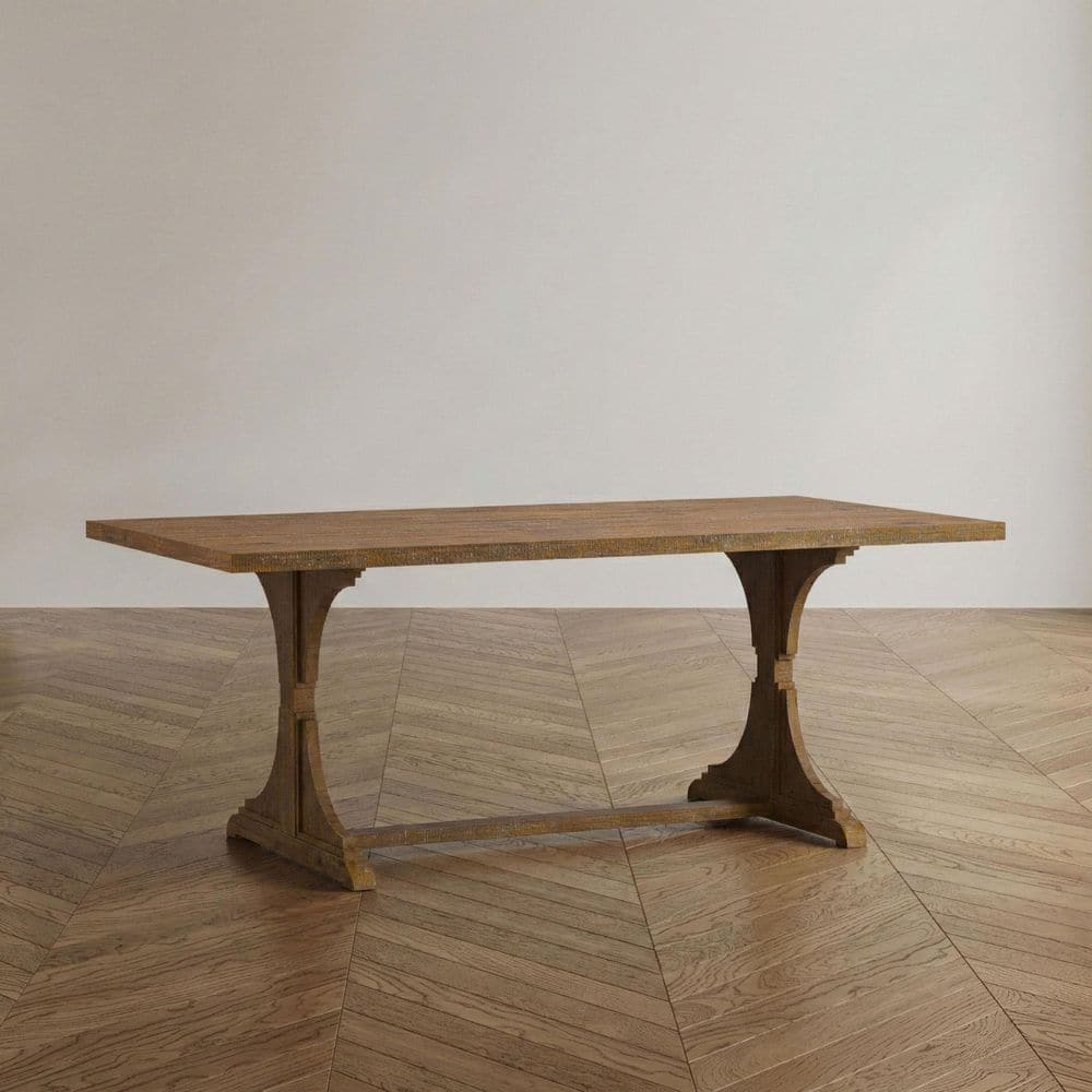 Furniture of America Nalley 76 in. Rectangle Natural Tone Wood Furniture of America Nalley 76 in. Rectangle Natural Tone Wood