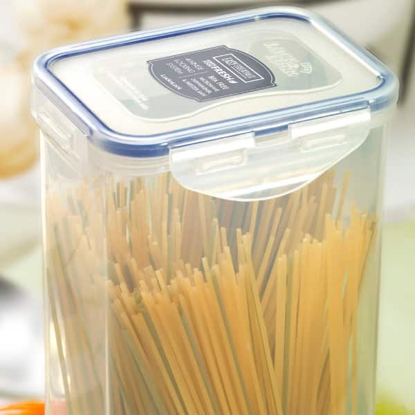LocknLock Pantry Pasta Storage Container, 8.5-Cup, Set of 2, Clear