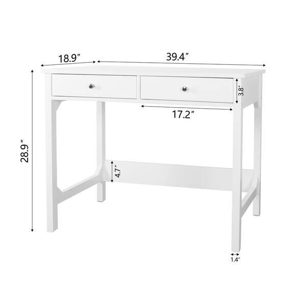 andi 2 drawer writing desk