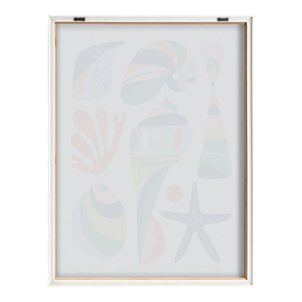 Blake 18" x 24" Colorful Seashells Framed Glass Print