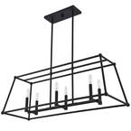 Madison 36.73 in. 6-Light Black Geometric Island Pendant