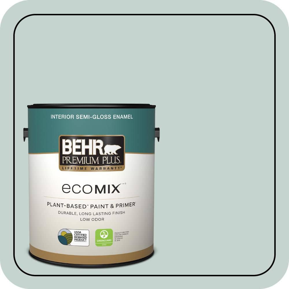 1 gal. #490E-3 Celtic Gray Semi-Gloss Enamel EcoMix Plant-Based Interior Paint & Primer price history on PriceWatchPro
