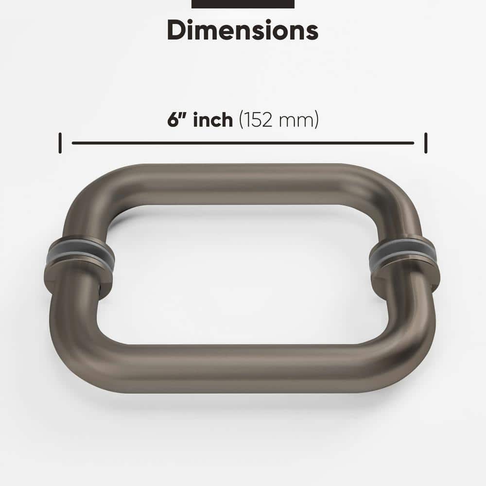 6'' Brushed Nickel Tubular Back-to-Back Pull Handle