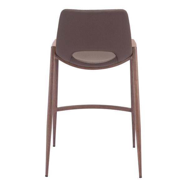 ZUO Desi Open Back Plywood Frame Counter Stool with Faux