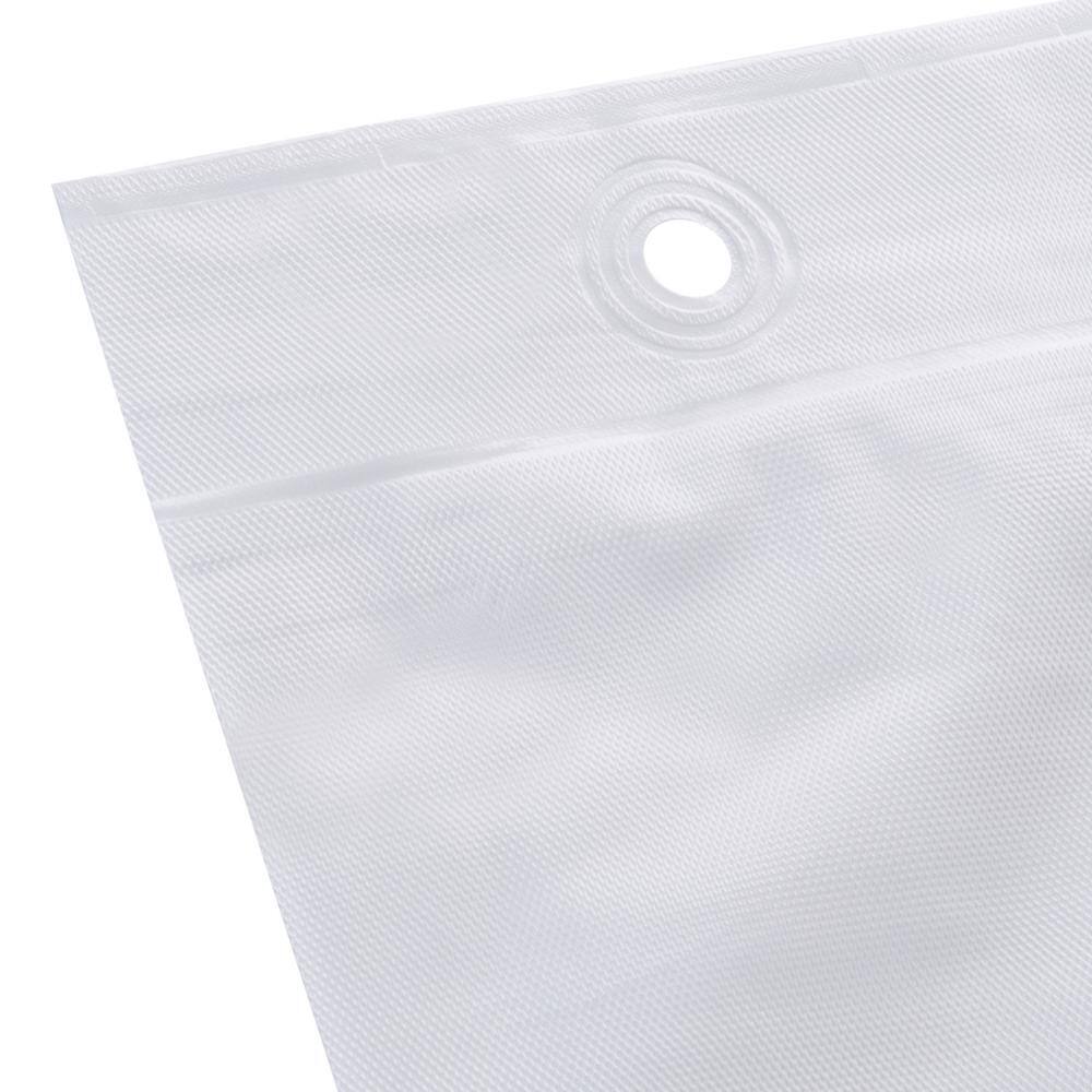 Heavy Duty White PVC Shower Curtain Liner with Magnets