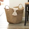 HOUSEHOLD ESSENTIALS Natural Paper Rope Basket with Handles in