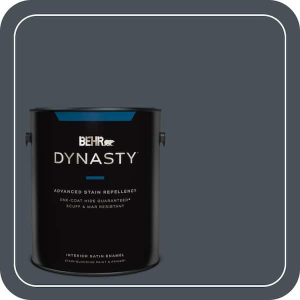 BEHR DYNASTY 1 gal. #T15-2 Seared Gray Satin Enamel Interior Stain-Blocking Paint and Primer