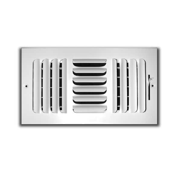 TruAire 14 in. x 8 in. 3-Way Fixed Curved Blade Wall/Ceiling Register