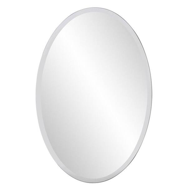 HomeRoots 24 in. x 36 in. Classic Irregular Framed Clear Vanity