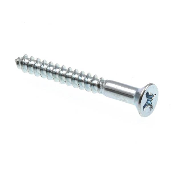 Prime-Line #4 x 1 in. Zinc Plated Steel Phillips Drive Flat Head Wood Screws (75-Pack)