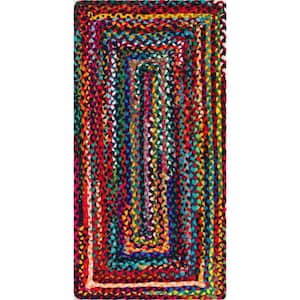 Braided Chindi Layer Multi 2 ft. x 4 ft. 1 in. Area Rug