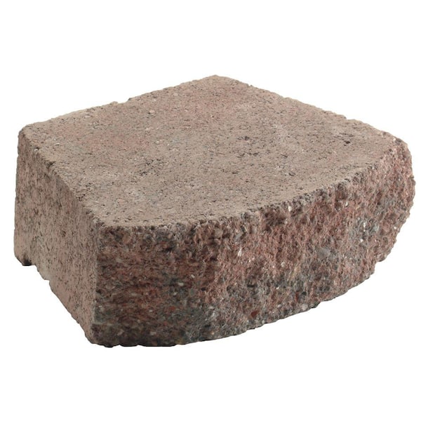 Unbranded 7 in. x 12 in. Red Charcoal Concrete Garden Wall Block