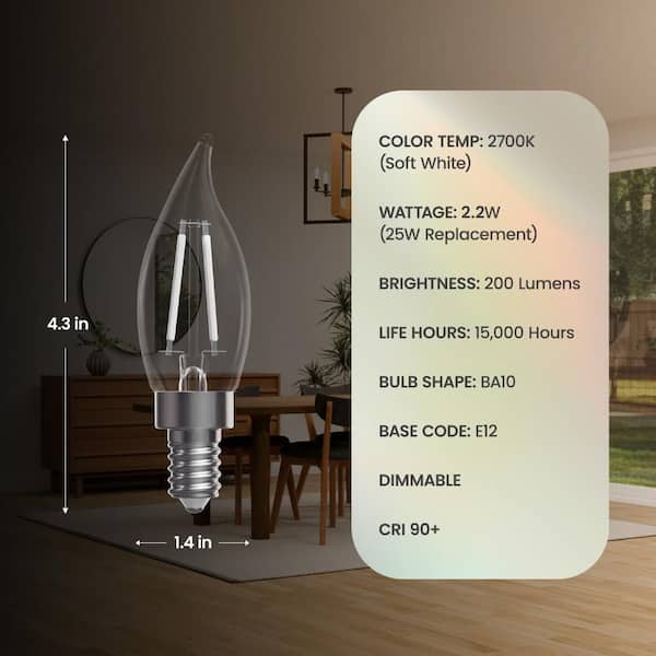 12 Pieces E10 24V 3W Replacement Light Bulbs, Top Candles For 10 Arc Lights, Warm White 2700K 30lm, E10 Point Candle, For Burners, Light Chains, Light