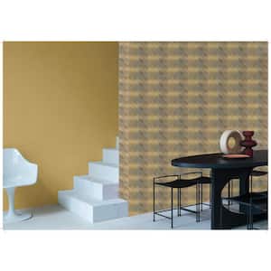 Anthracite 3D Rhombus Stripe Print Non-Woven Paste the Wall Textured Wallpaper 57 Sq. Ft.