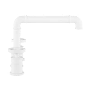 Avallon 8 in. Widespread Double Handle Bathroom Faucet in Matte White