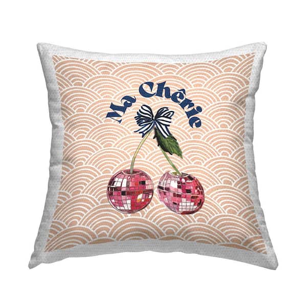 Stupell Industries Glam Cherry Arch Pattern Outdoor Printed Throw Pillow by Amelia Noyes