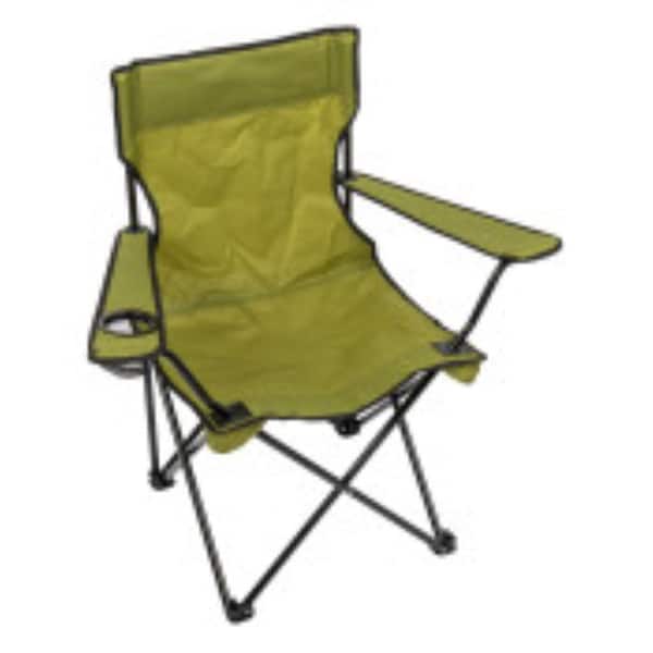 CAMP & GO Classic Green Polyester Quad Camping Chair