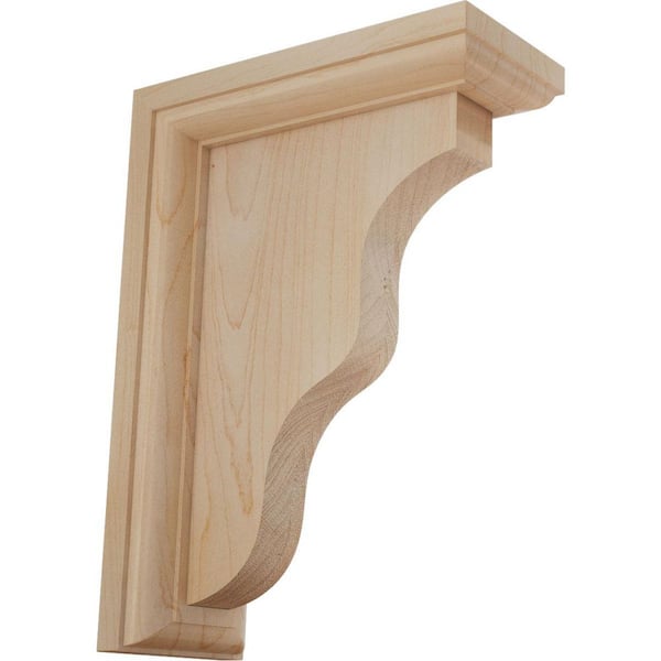 Ekena Millwork 2-1/4 in. x 5 in. x 7 in. Maple Hamilton Traditional Bracket